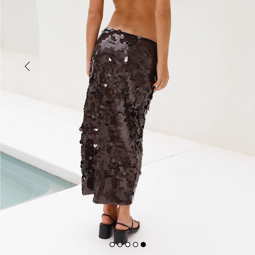 Sequin embellished Skirt in Brown - Picture 3 of 5